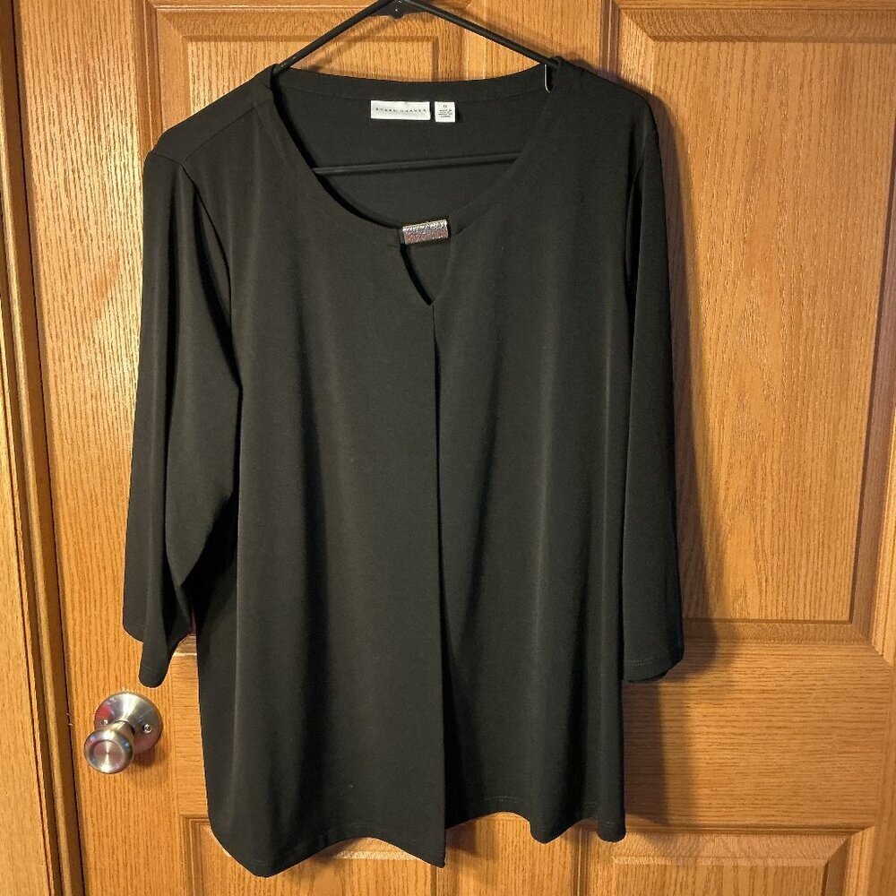 Susan Graver Black Blouse